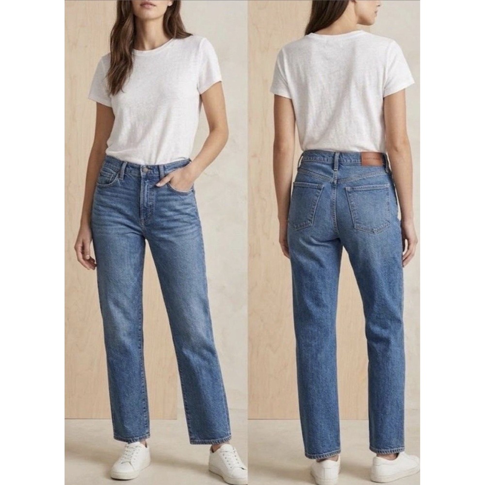 Lucky Brand women's denim jeans High Rise Straight Medium Wash Size 28 - 6